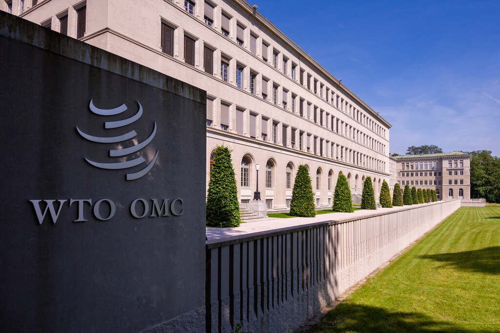 Fachada da sede da Organização Mundial do Comércio representa organismo
multilateral que regula o comércio global.